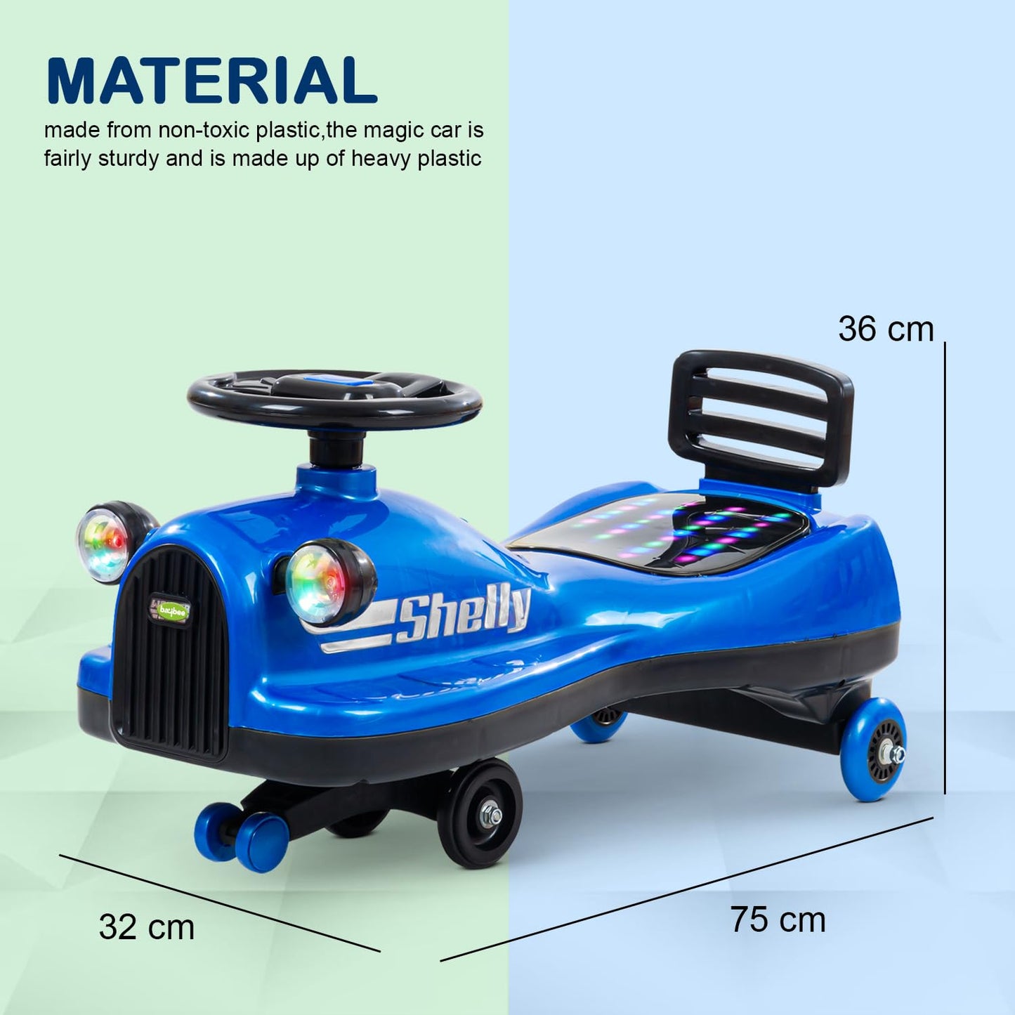 Baybee Trio Kids Magic Swing Cars for Kids, Twister Ride on Toy Kids Car