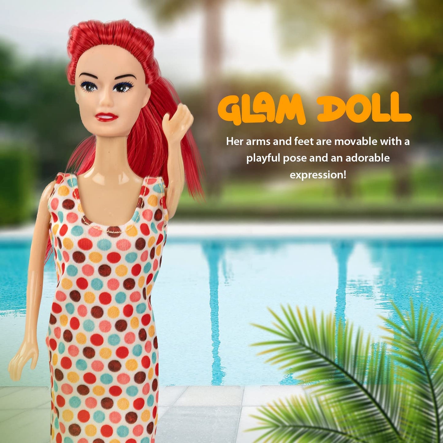 Baybee Fashion Doll for Girls Hair Styling Dressup Toys Girls Doll Set Foladable Hands