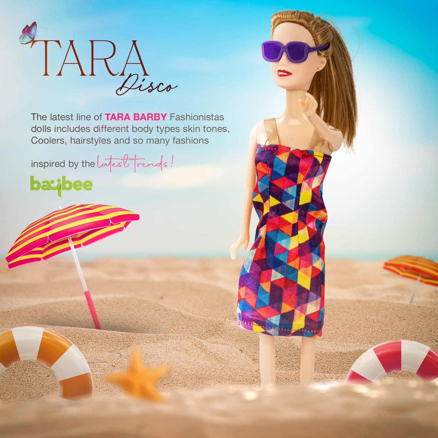 BAYBEE Little Princess Doll for Girls Dressup Toys Girls Doll Set Foldable Hands & Legs Girl Doll with Fashion Accessories Doll House Kids playset