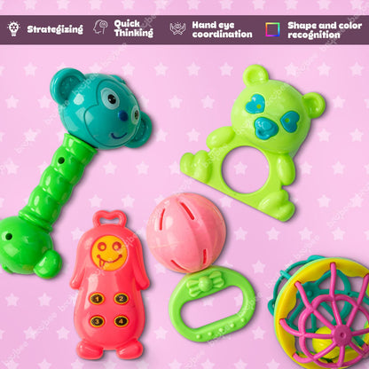 Baybee 5 Pcs Baby Toys Rattles Set for Babies