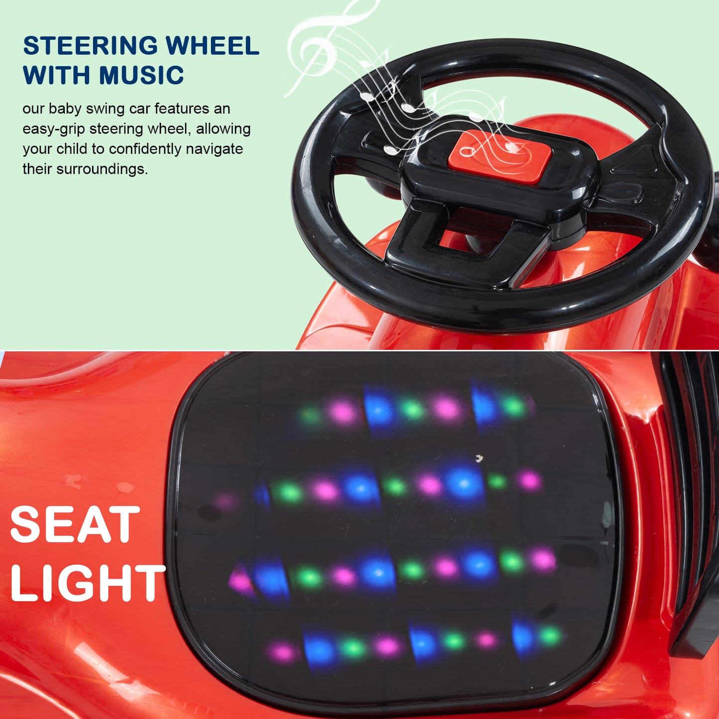 Baybee Trio Kids Magic Swing Cars for Kids, Twister Ride on Toy Kids Car