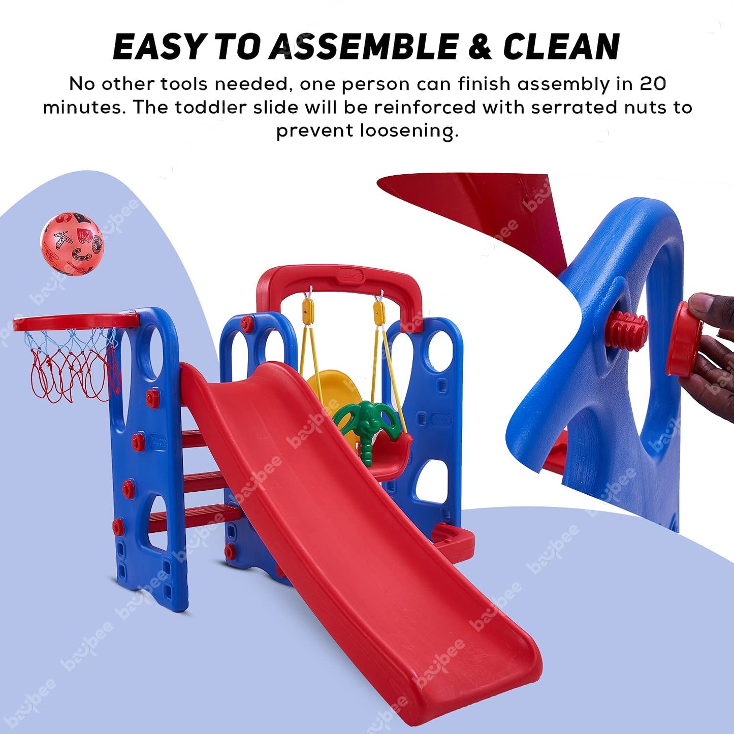 Baybee Super Garden Swing & Slider for Kids Plastic Baby Slide and Swing Combo