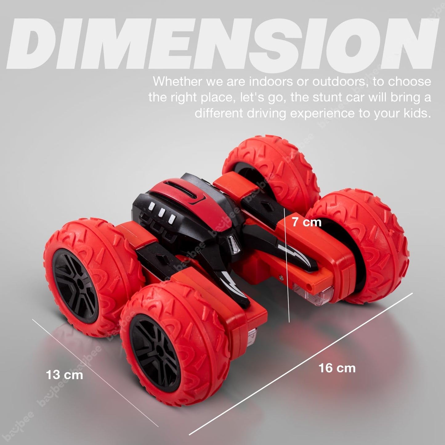 Baybee 1:20 Double Sided Remote Control Car for Kids, 4WD Stunt RC Cars with 360 Spin