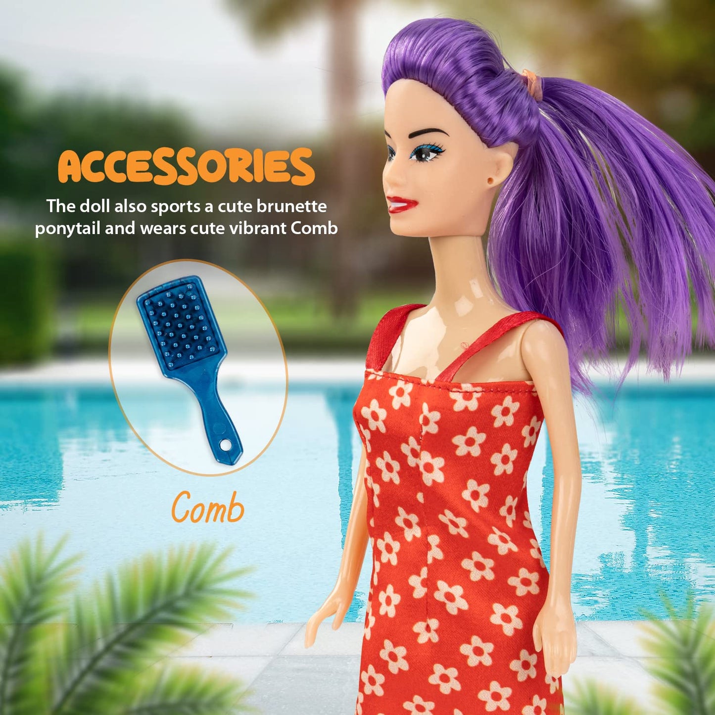 Baybee Fashion Doll for Girls Hair Styling Dressup Toys Girls Doll Set Foladable Hands