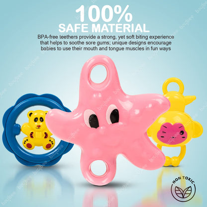 Baybee Baby Rattles Toys Set for Babies, Non-Toxic Rattle Teether Set with Smooth Edges.