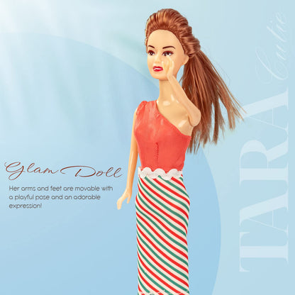 Baybee Stylish Fashion Doll Set for Girls Moveable Arms & Legs Doll Girl Toys with Cute Accessories Kids