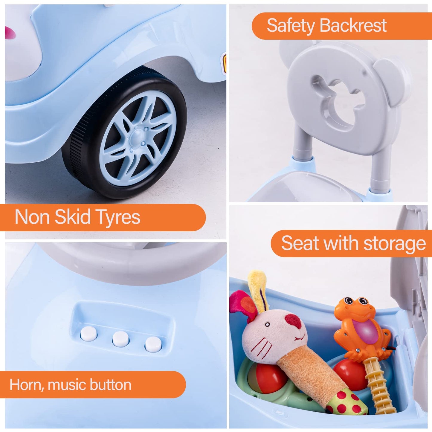 Baybee Monkey Baby Ride on Car Suitable for Boys & Girls