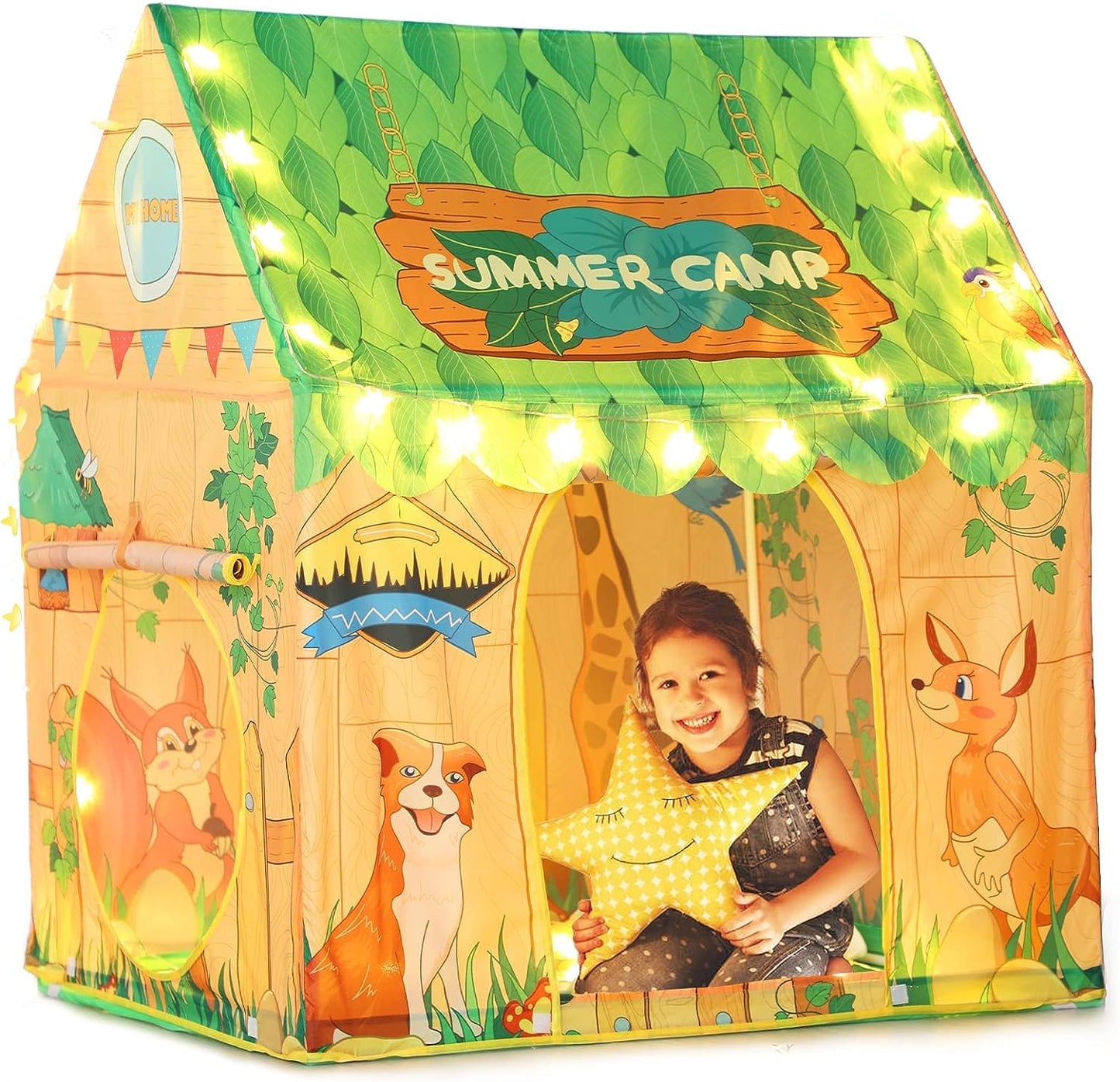 Colorfull and Extremely Light Weight Indoor and Outdoor Kids Play Tent House for 10 Year Old Girls and Boys Childrens, Multi, Tent House Theme (SMILEY)