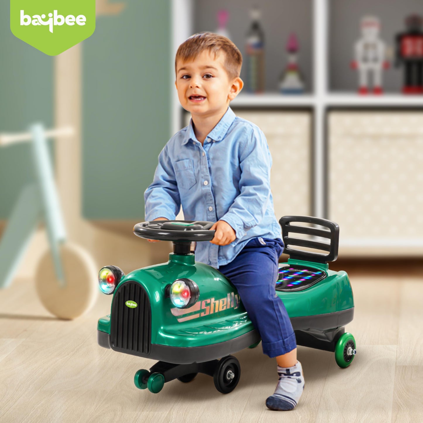 Baybee Trio Kids Magic Swing Cars for Kids, Twister Ride on Toy Kids Car