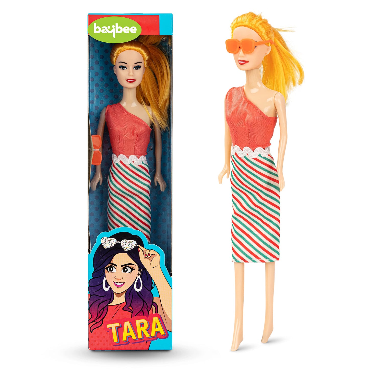 BAYBEE Little Princess Doll for Girls Dressup Toys Girls Doll Set Foldable Hands & Legs Girl Doll with Fashion Accessories Doll House Kids playset