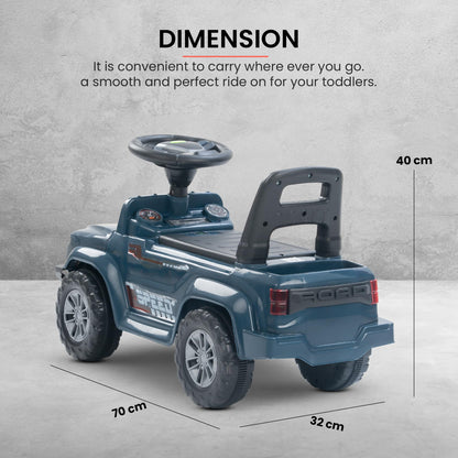 Baybee Push Ride on Baby Jeep for Kids Toys with LED Light & Storage Bin