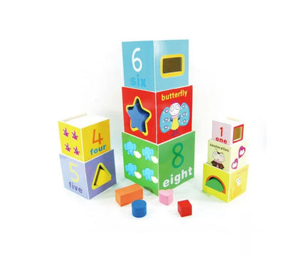 Extrokids Wooden Number Stacker Wraps the box - EKT1690