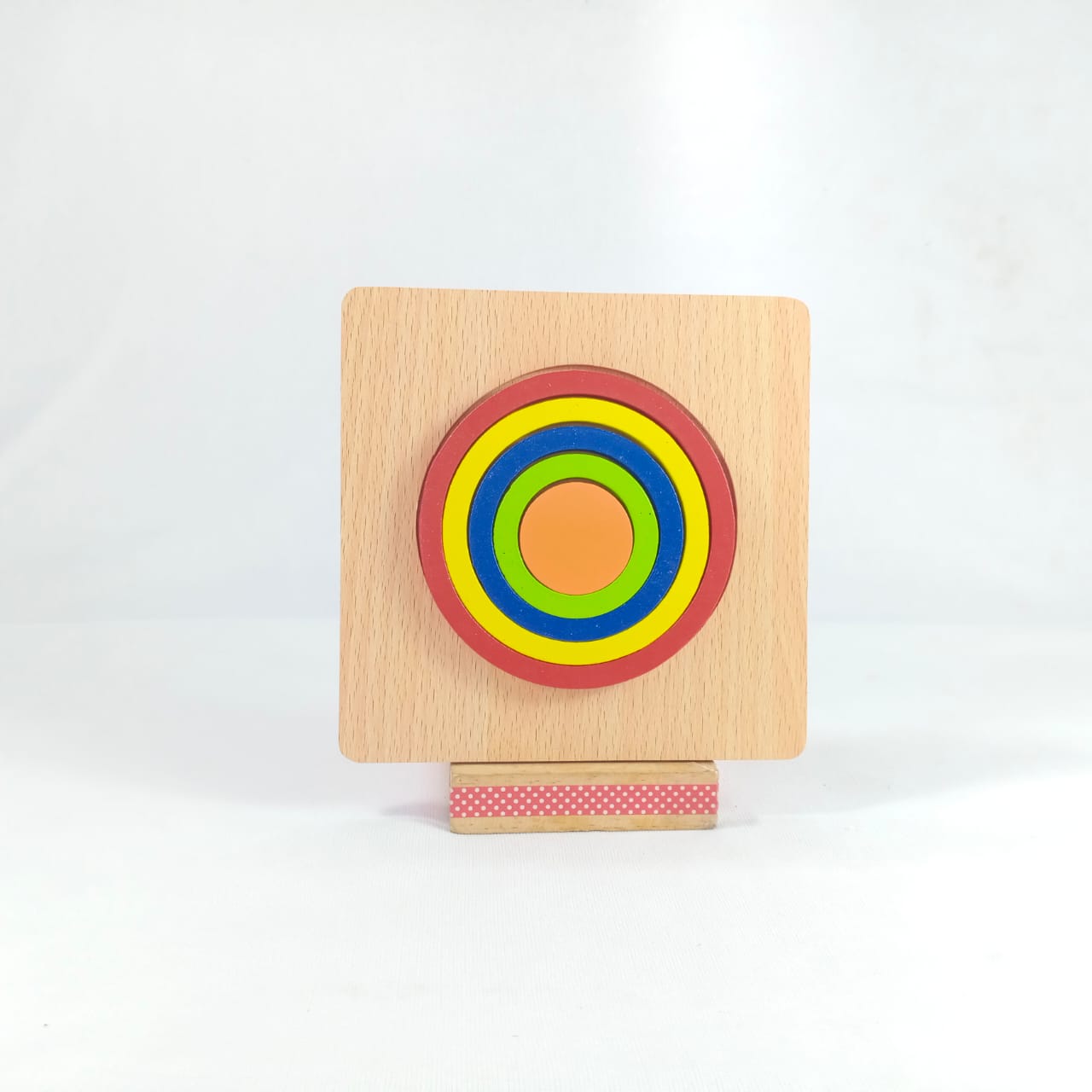 Extrokids DIY CREATIVE 3D WOODEN PUZZLE GEOMETRY SHAPE PUZZLE  EDUCATIONAL TOYS (CIRCLE) - EKT1874