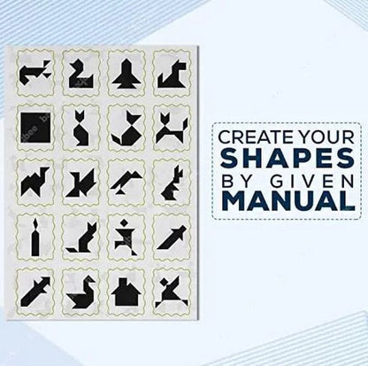 Wooden Tangram Magnetic Puzzles With Book