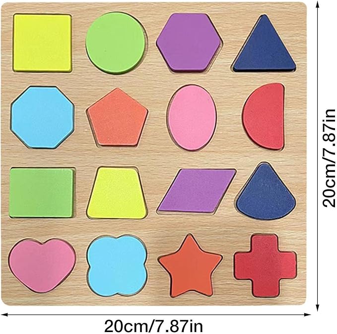 Wooden 8*8 puzzle - Shapes - EKT2332