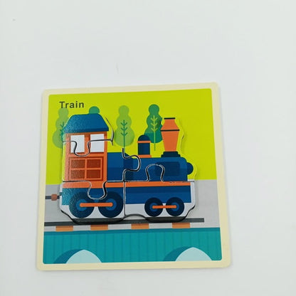 Wooden Chunky Jigsaw Puzzle with name for kids -1 PC RANDOM DESIGN WILL BE SHIPPED- EKT2362