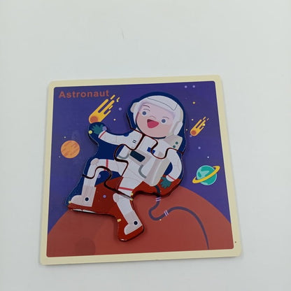 Wooden Chunky Jigsaw Puzzle with name for kids -1 PC RANDOM DESIGN WILL BE SHIPPED- EKT2362