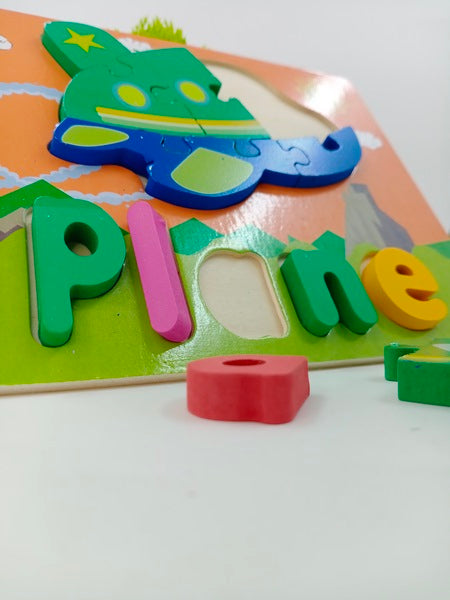 Wooden Zigsaw Puzzle Plane - EKT2621