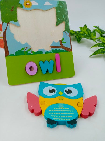 Wooden Zigsaw Puzzle Owl - EKT2623