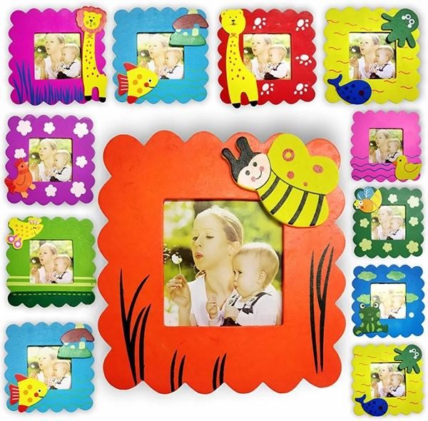 Wooden photo frame 1pc random design will be shipped - EKT2698