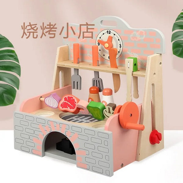 Wooden exclusive barbeque set for kids - EKT2777
