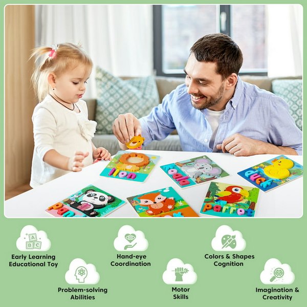 Wooden Jigsaw Puzzle Snail - EKT2826