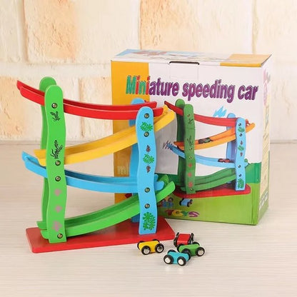 Wooden Miniature Speeding Car - EKT2932
