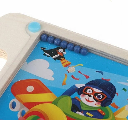 Wooden Tray Shape Ball Game 1Pc Random Design Will Be Shipped - EKT3048