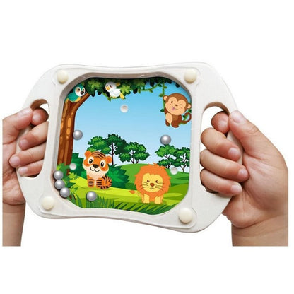 Wooden Tray Shape Ball Game 1Pc Random Design Will Be Shipped - EKT3048