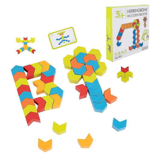 Herring Bone Wooden Blocks - EKT3188