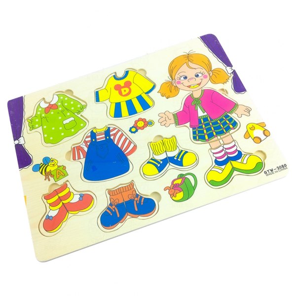 Wooden Dressup Puzzle Set Girl - EKT3303
