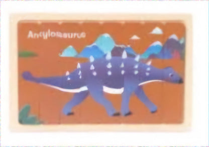 Wooden Double Sided 8Pc Stick Puzzle Dino - EKT3403