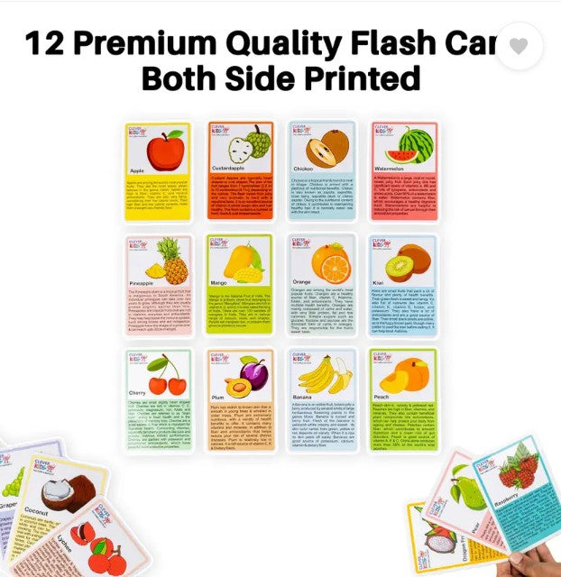 1 Fruits Flash Cards Set will be shipped - EKT3630