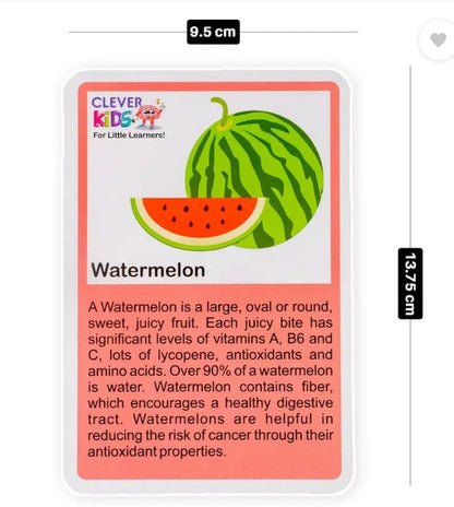 1 Fruits Flash Cards Set will be shipped - EKT3630