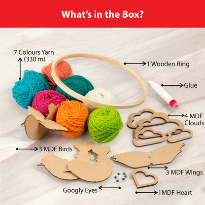 Yarn Bird Diy Craft Kit Mobile Hanging - EKT3691
