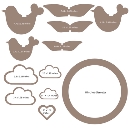 Yarn Bird Diy Craft Kit Mobile Hanging - EKT3691