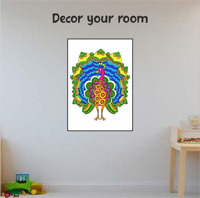 Doodle Coloring Kit - 4 *A3 Size Posters - Birds - EKT3704