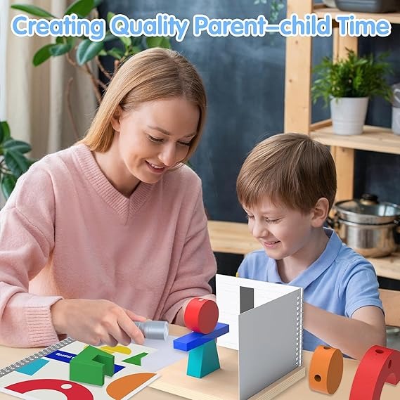 Wooden Building Blocks 3D Stereo Projection Space - EKT3822