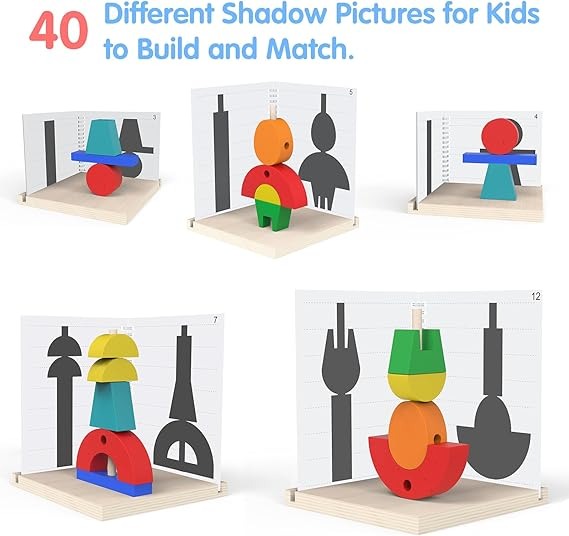 Wooden Building Blocks 3D Stereo Projection Space - EKT3822
