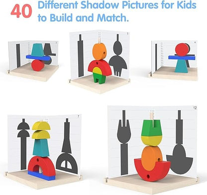 Wooden Building Blocks 3D Stereo Projection Space - EKT3822