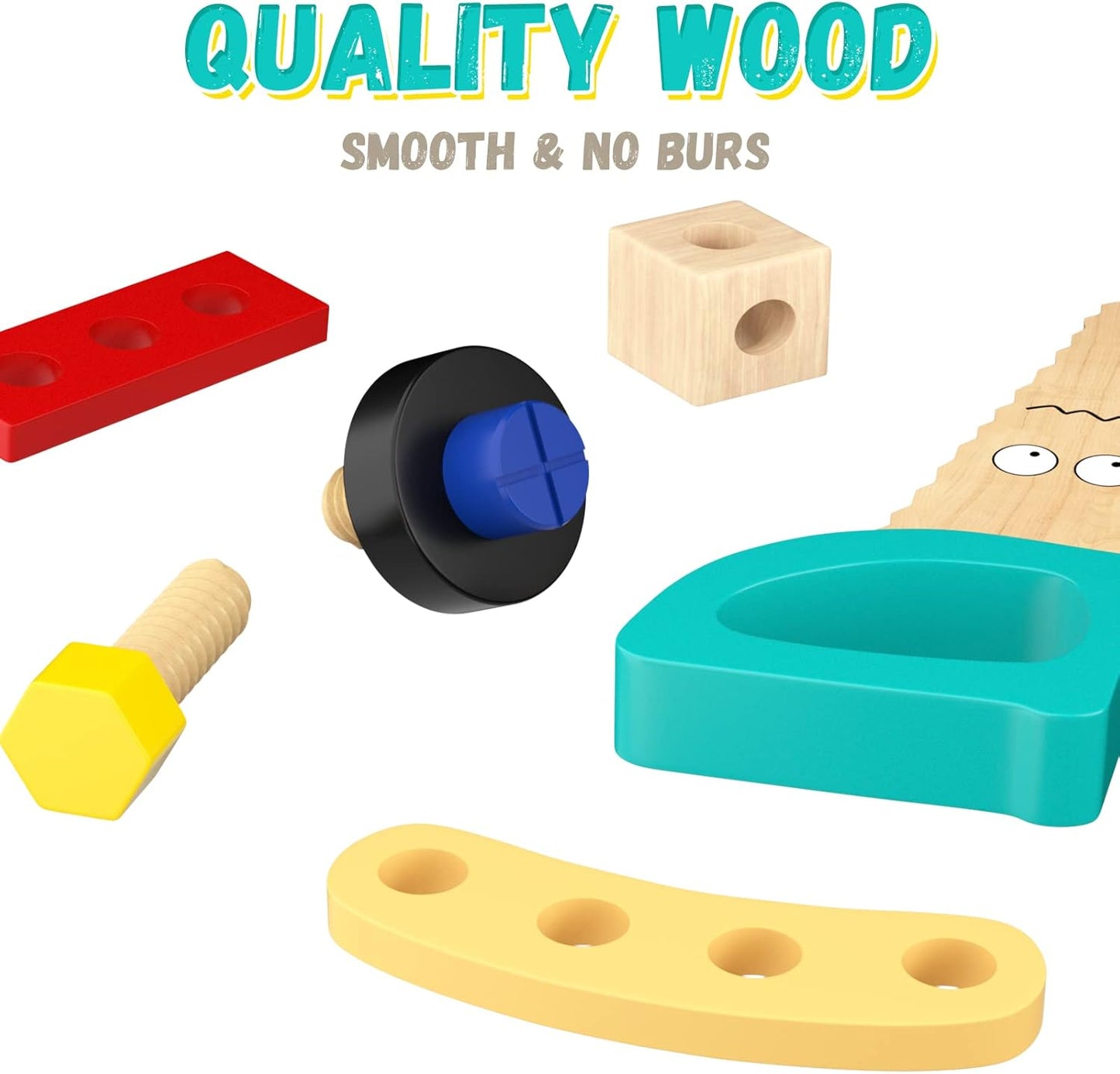 Wooden Tool Kit with Storage Box For Kids - EKT3825