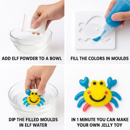 AquaMagic Duo (WaterJelly Clay 4pc, Floating Pen With Spoon)