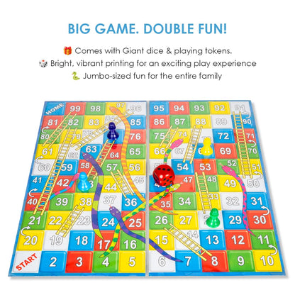 Jumbo 6 Player Ludo With Snake And Ladder - EKT3844