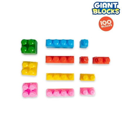 100 Pcs Big Building Blocks With Bag - EKT3867