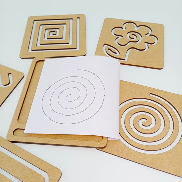 Wooden Cognitive Tracing Board Pattern 2 - EKW0182