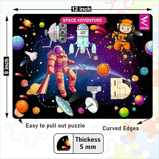 Wooden Space Theme Jigsaw Puzzle - EKW0297
